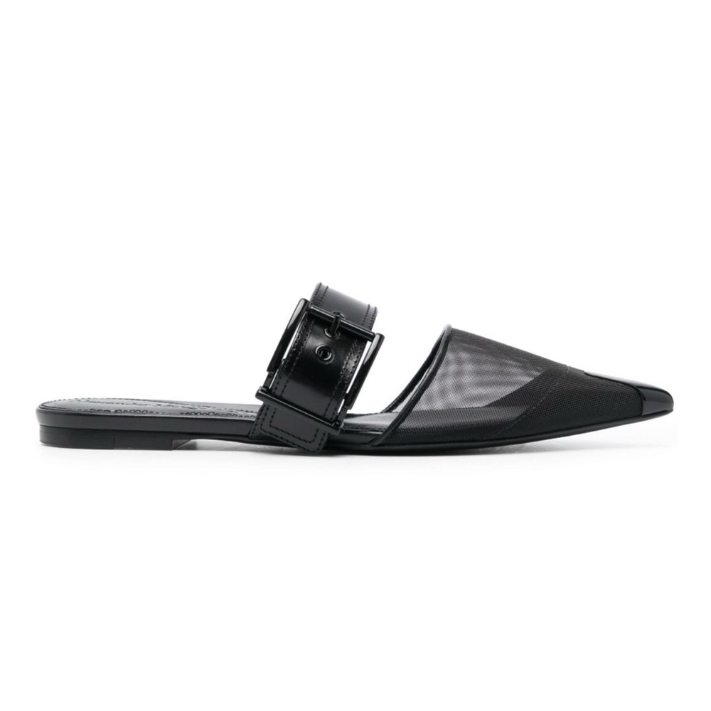 Alexander McQueen Punk flat mules